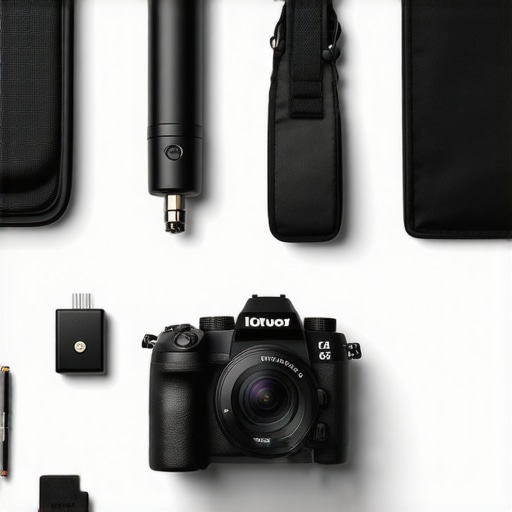 Studio Equipment Comparison Studio setup comparing camera, microphone, and lighting gear
