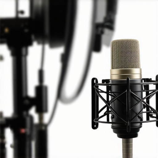 Microphone, lighting, and camera gear during performance testing