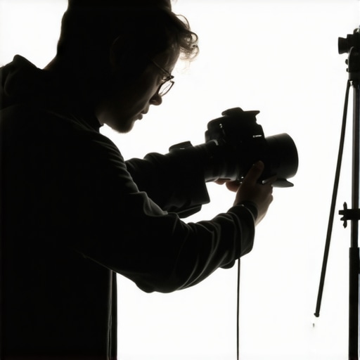 Photographer testing studio gear durability during a shoot