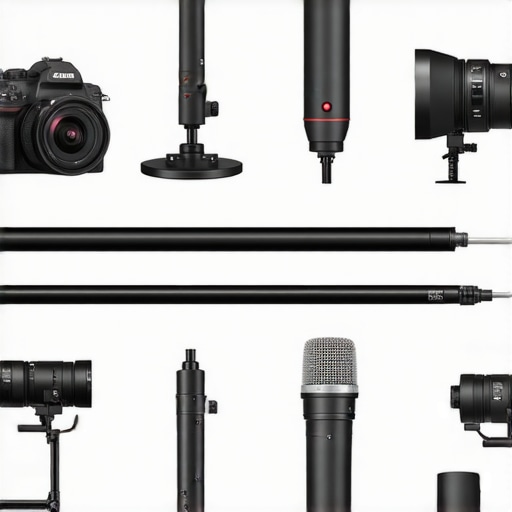 Studio Gear Comparison Chart A visual comparison of studio camera rigs, lighting kits, and microphones against top brands, illustrating features and heat management.