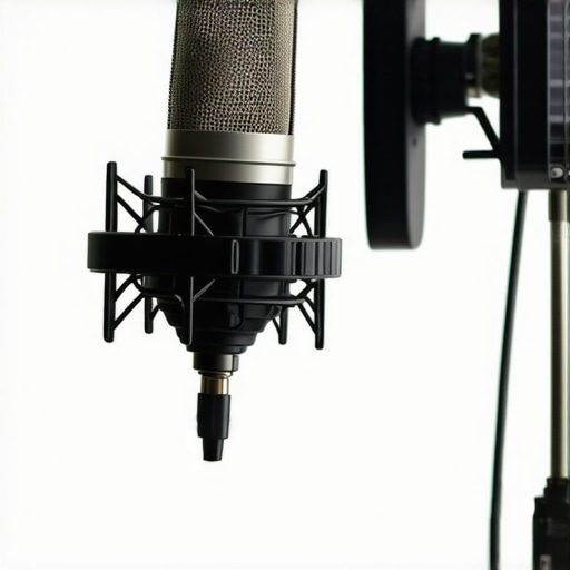 Microphone and light fixture being tested for durability under pressure