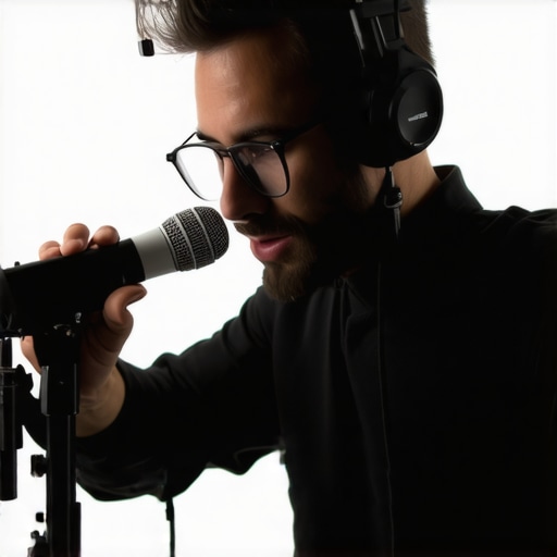 Creator setting up lighting and microphone during a challenging shoot