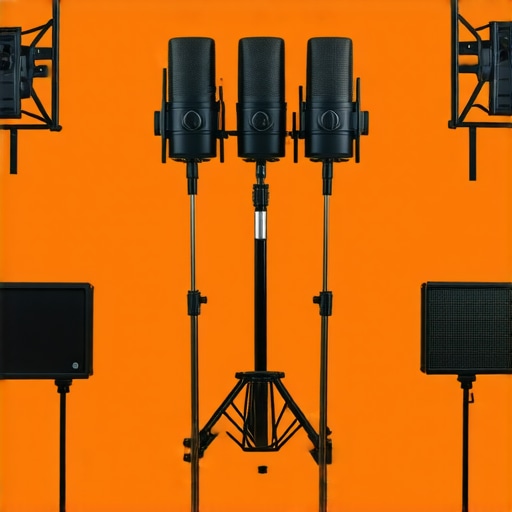 Side-by-side image of budget and professional studio rigs