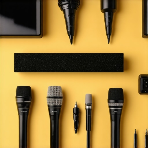 Comparison chart of professional and budget studio gear and accessories.