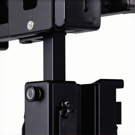Studio rig mount in use User adjusting the studio rig mount with ergonomic knobs.