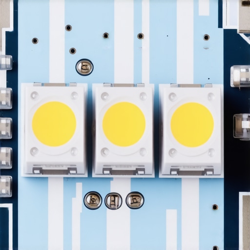 Detailed view of the LED array inside a professional studio light panel.
