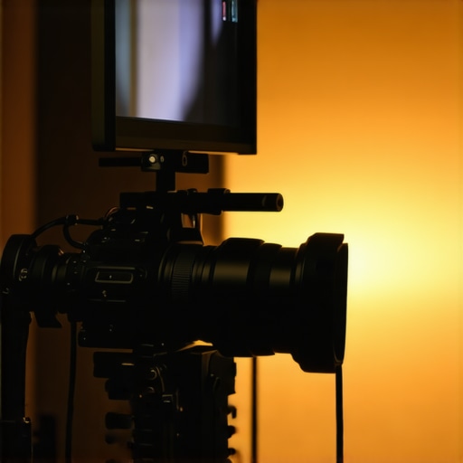 A fully kitted-out professional camera rig during a stress test Professional camera rig with cooling fans and external power cables