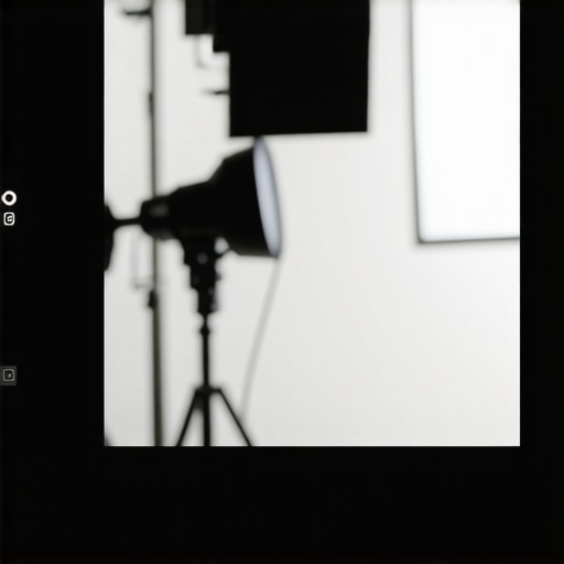 A close-up of a mirrorless camera screen displaying the manual white balance Kelvin scale settings in a studio setup.