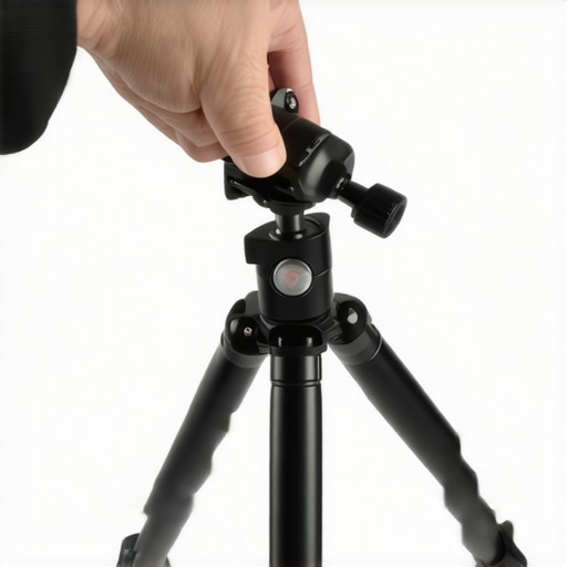 Adjusting a 75mm Tripod Bowl Mount A filmmaker leveling a cinema camera using a 75mm bowl mount on a professional tripod.