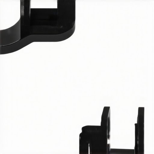 A side-by-side comparison between a durable aluminum HDMI cable clamp and a broken plastic alternative for camera rigs.