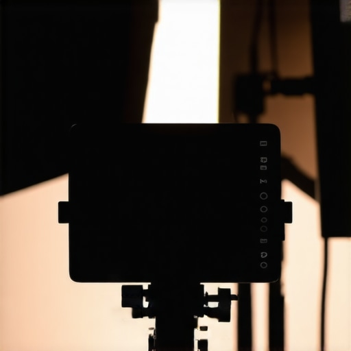Budget Monitor Focus Peaking Test Close-up of a budget field monitor displaying focus peaking in a studio setting.