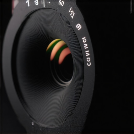 Close-up of a 50mm prime lens showing its build quality and glass optics.