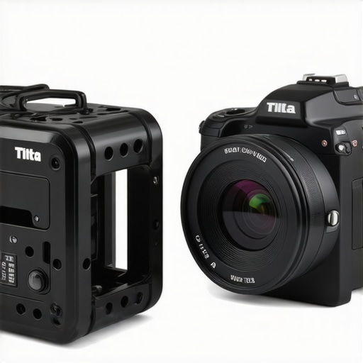 Budget vs Premium Camera Cages Side-by-side comparison of a budget $25 camera cage and a premium Tilta rig on a studio desk.