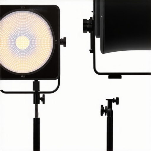 Comparison of a budget plastic lighting unit and a premium metal COB LED light for studio use.