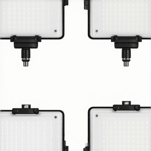 A comparison between an entry-level COB LED light and a high-end professional studio light showing different build qualities.