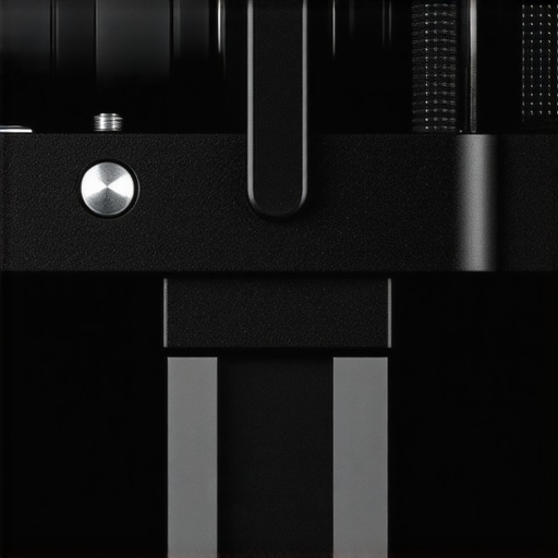 A close-up view of the aluminum build and rubberized grip of the anti-twist mounting plate.