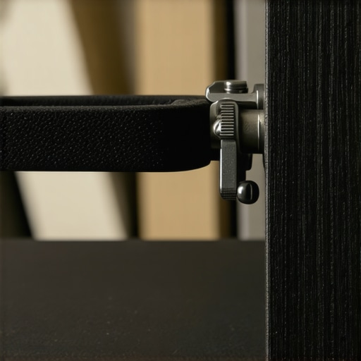 Camera Clamp Stress Test on Bookshelf Close up of a professional camera clamp secured to a bookshelf edge for performance testing.