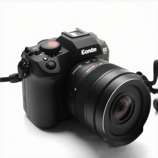 Close up of a mirrorless camera side ports with micro-HDMI and USB cables connected in a studio setting.