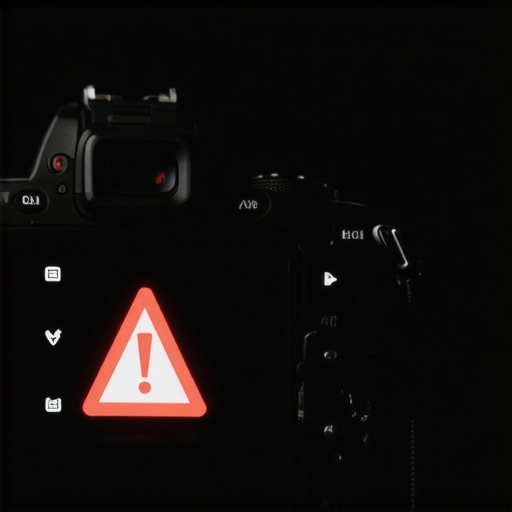 Mirrorless camera showing a thermal overheating icon on the screen during a long recording session.