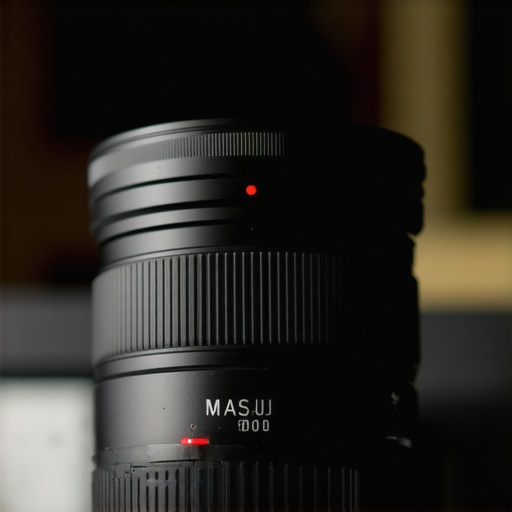 A close-up of a cheap plastic lens mount showing wear and tear in a video studio