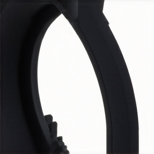 A black silicone lens band installed on a professional camera lens to prevent zoom creep.