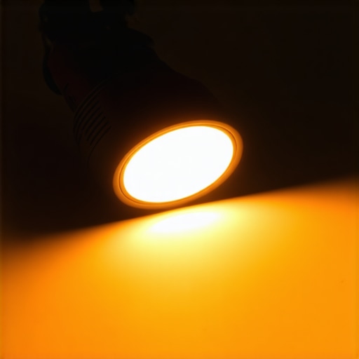 LED tube light mounted on a metal studio rig