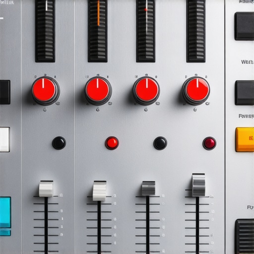 High-quality metallic gain knobs and XLR inputs on a compact studio mixer