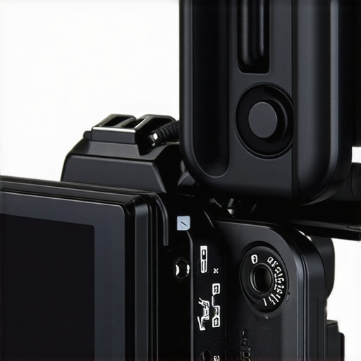 Close-up of the budget external camera cooling fan mounted on a mirrorless body A budget camera cooling fan attached via suction cups to the back of a Sony mirrorless camera.