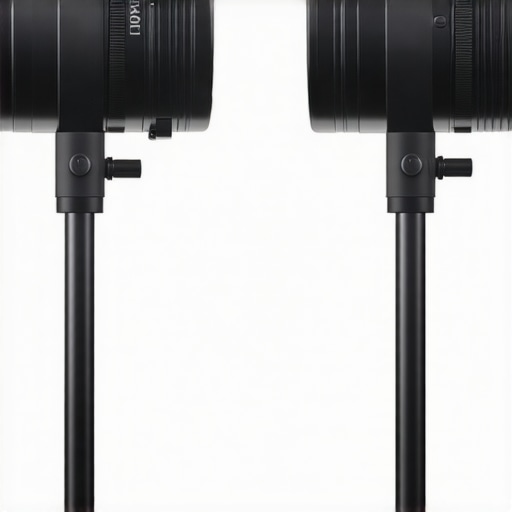 High-end professional C-stands from Matthews and Avenger in a studio setting.