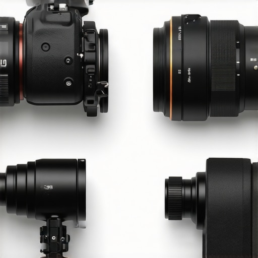 A comparison photo showing a universal rubberized mounting pad next to a solid metal camera cage.