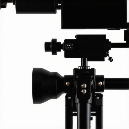 A detailed comparison showing the structural differences between professional NATO rail monitor mounts and basic cold shoe mounts on a camera rig.