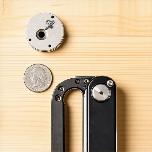 Comparison of budget camera tools vs professional multi-tools A stainless steel coin key compared to a standard quarter and a SmallRig folding tool set.