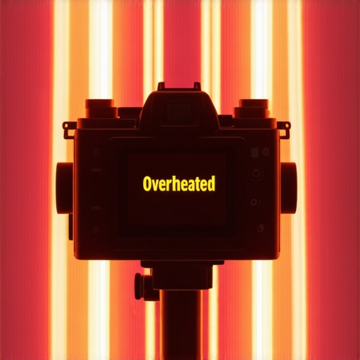 Creator Rig Thermal Stress Test Budget camera showing overheating warning during a long recording session.