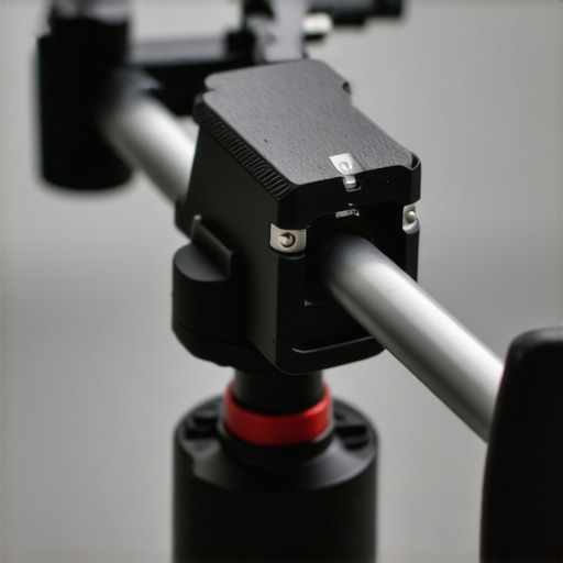 Detail of budget machined aluminum camera rig components Close-up of 15mm aluminum camera rig rods and handle