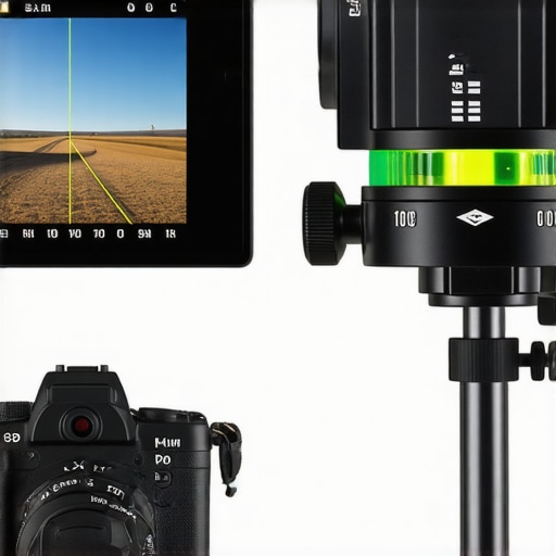 Digital Horizon vs Physical Spirit Level Comparison Comparison between a camera's electronic level and a physical hot-shoe spirit level.