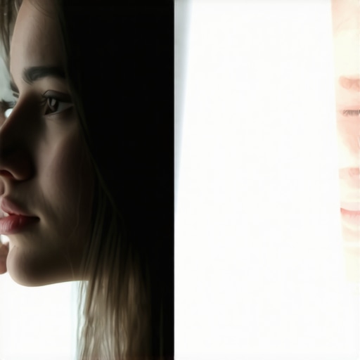 Comparison of harsh direct lighting versus soft diffused lighting using a DIY shower curtain.