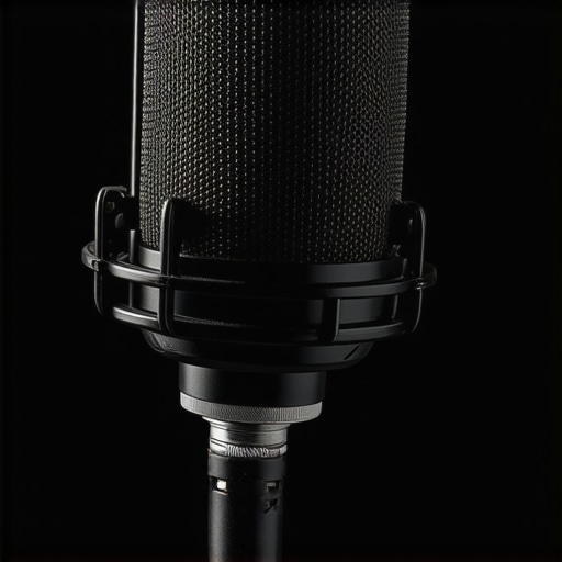 Close-up of a budget dual-layer nylon pop filter in a studio environment.