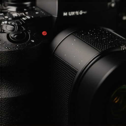 Close-up of dust and lint sticking to a black silicon camera protective skin