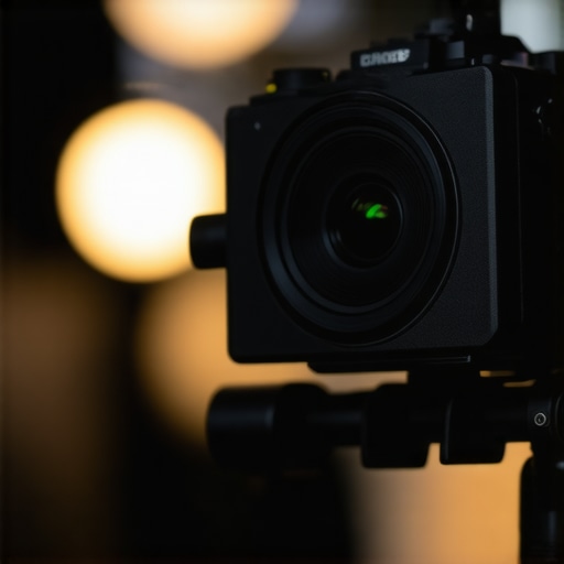 A mirrorless camera on a professional rig using an external fan to prevent overheating during 4K recording.