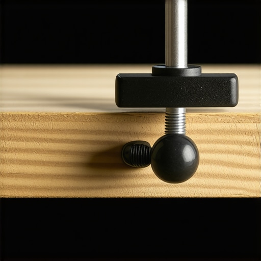 Gator Frameworks Heavy-Duty Desk Clamp Build Quality Close-up of the Gator Frameworks Heavy-Duty Desk Clamp showing its thick steel build and oversized adjustment knob.