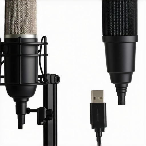 Professional XLR microphone vs consumer USB microphone comparison.