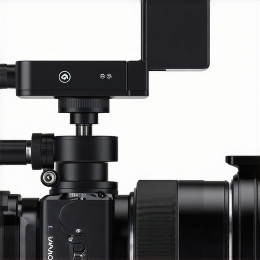 Close up of camera gimbal motor clearance using an offset mounting plate.
