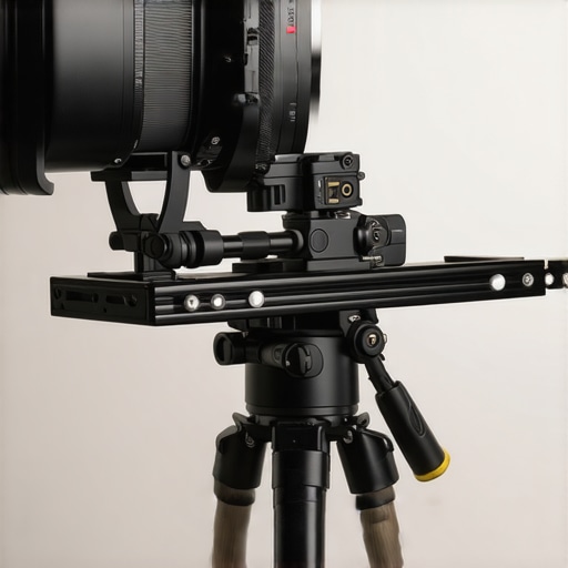 Professional cinema camera mounted on a high-end 7075 aluminum baseplate with 15mm rods.
