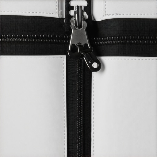 Heavy-Duty Sandbag Reinforced Stitching Detail Close-up of a professional sandbag showing double zippers and ballistic nylon fabric.