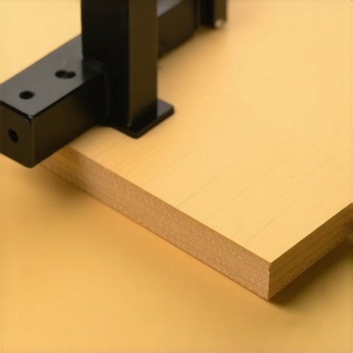 Heavy Duty Steel Desk Clamp Build Quality Close-up of industrial steel desk clamp showing metal thickness and rubber protection pads.