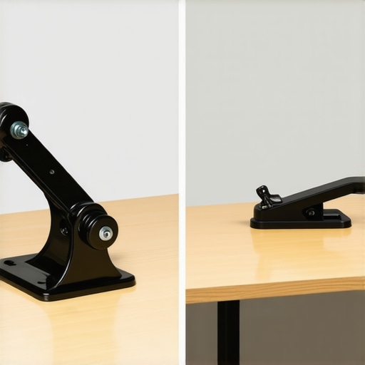 Comparing budget steel desk clamp to high-end studio gear clamps