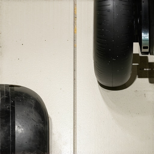 Comparison of a high-capacity industrial tripod caster and a cheap plastic camera dolly wheel.