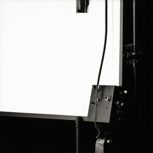 Professional LED light panel showing heat management and power supply issues during a shoot.
