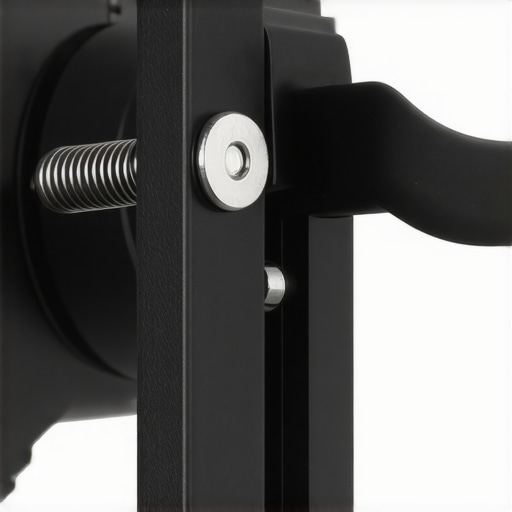 Close-up of a budget aluminum NATO handle showing the locking lever and machined metal texture.