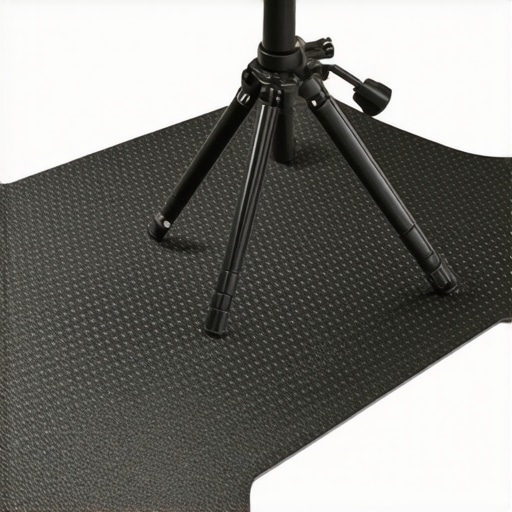 Close-up of the textured surface of a non-slip creator rig mat